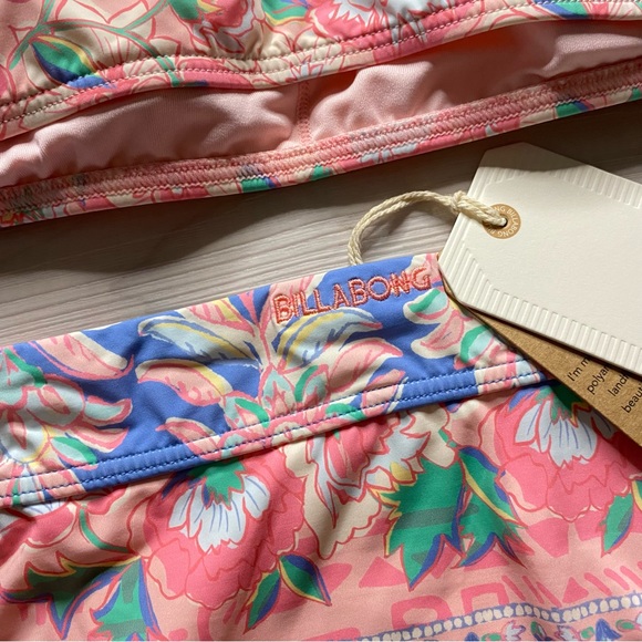 Billabong 👙 Secret Paradise Boho Floral Crop Tank Bikini Top | Maui Bottoms - Picture 5 of 7